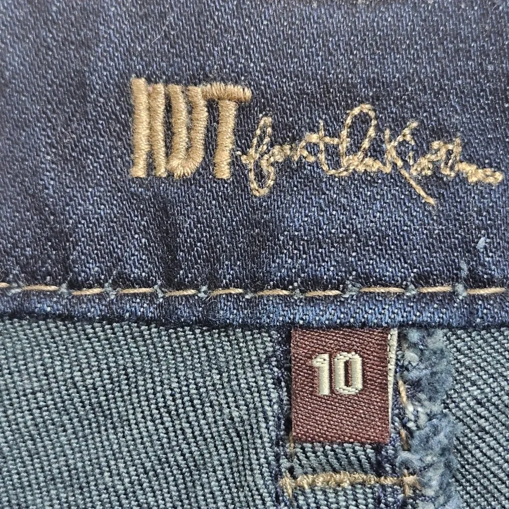 KUT from the Kloth Natalie Jeans Womens 10 Blue High Rise Bootcut Rhinestone